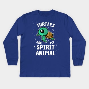 Turtles Are My Spirit Animal Kids Long Sleeve T-Shirt